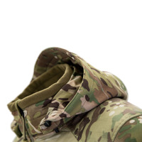 Veste de chasse pour homme en toile softshell 100% acrylique respirante, antibactérienne, coupe-vent, manches longues, capuche pliable