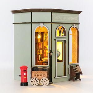 HONOR Mini Kits de Casas de Madera, Rincón de Lectura, Kit de <span class=keywords><strong>Casa</strong></span> en Miniatura DIY, Puzles 3D para Adultos, Rompecabezas de Madera para Rincón de Lectura, <span class=keywords><strong>Casa</strong></span> en Miniatura - Product Image 3