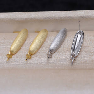 Crochets d'oreille en argent S925 mat, cache-oreilles, design simple à 9-10 pétales, 5587, accessoires de bijoux, anneaux de jonction - Product Image 1