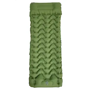 Colchón inflable para acampar al aire libre, cama de aire de 8cm de espesor, ligera, doble almohadillas conectables, Rollo compacto