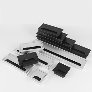 Cubierta de agujero de escritorio multiusos de aluminio cuadrado incrustada para escritorio de oficina, hogar, ordenador, para Taller, cubierta de cableado de cocina - Product Image 2