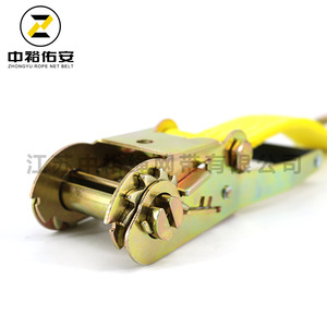 สายรัดนากาฮิโร รัชเชต ทายดาวน์ ขนาด 5 ซม. สีเหลือง โพลีเอสเตอร์ ตะขอคู่ สำหรับขนส่งสินค้า มัดรวม และรัดสินค้า - Product Image 2