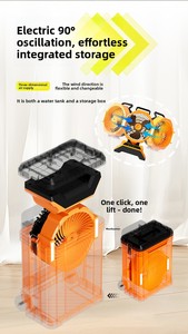 90 °   Ventilateur oscillant électrique à brumisation, grande buse, <span class=keywords><strong>super</strong></span> puissance de brumisation, 30000mAh, rechargeable, ventilateur d'extérieur - Product Image 4