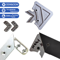 Supports d'angle modernes en aluminium de haute qualité à filetage irrégulier pour portes et fenêtres à angle droit, idéaux pour les armoires de salle de bain