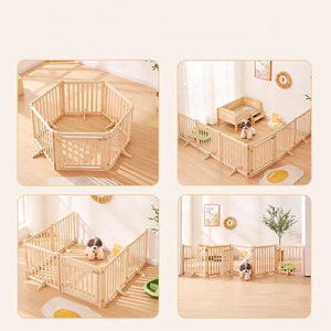 <span class=keywords><strong>Corral</strong></span> <span class=keywords><strong>para</strong></span> Mascotas, Corralito Plegable de Madera <span class=keywords><strong>para</strong></span> <span class=keywords><strong>Perros</strong></span>, Barrera de Seguridad de Madera de Pino Sólido con Puerta, <span class=keywords><strong>Corral</strong></span> <span class=keywords><strong>para</strong></span> <span class=keywords><strong>Perros</strong></span> - Product Image 4