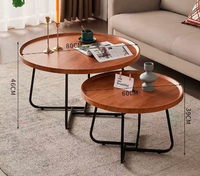 Table basse en bois et en métal de haute qualité de Style nordique lumière Design moderne de luxe pour la combinaison de Table d'appoint de meubles de maison
