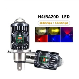 Ampoule de phare LED H4/BA20D/P15D pour <span class=keywords><strong>moto</strong></span>, 3030+5730 puces, 12V-80V, sans erreur Canbus, pour scooter, VTT, ajustement universel, haute performance - Product Image 3