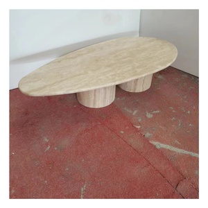 Nueva mesa auxiliar de pedestal redondo de mármol Crema <span class=keywords><strong>Marfil</strong></span> natural Mesa de mármol Crema <span class=keywords><strong>Marfil</strong></span> beige - Product Image 2