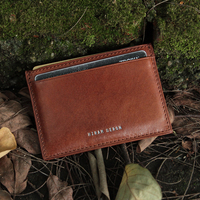 Hiram Beron Produits Premium Dropship Vente en Gros Étui Porte-Cartes Blocage RFID en Cuir Italien Tanné Végétal