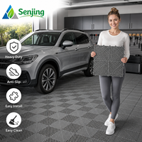 Dalles de sol pour lavage de voitures, antidérapantes, en PP, à emboîtement, application industrielle pour garage