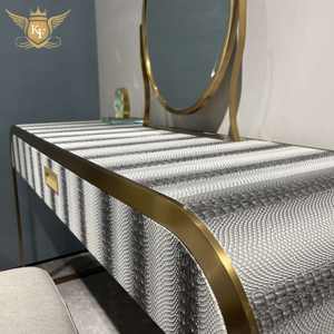 <span class=keywords><strong>Coiffeuse</strong></span> moderne de luxe avec miroir et tiroirs pour filles Dressing de chambre à coucher Design italien - Product Image 2