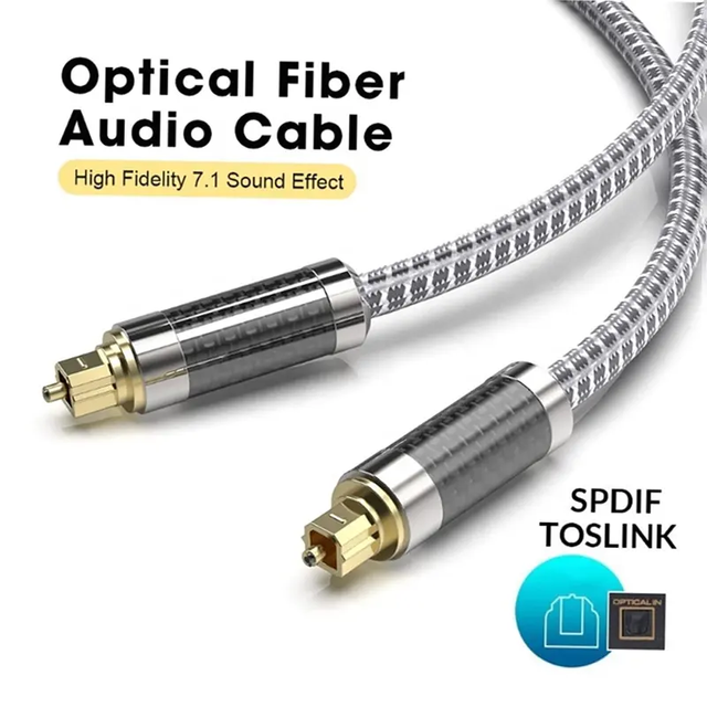 Xput Premium HiFi Digital Optical Toslink Cable Durable Metal Shell Various Length Options for Game PS4 and Home Audio Devices
