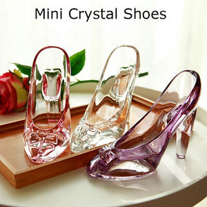Оптовая продажа, креативная Хрустальная обувь из хрустального стекла, подходящий подарок на день рождения для девочек - Product Image 4