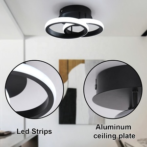Moderna lampada da soffitto a LED per camera da letto Villa Hotel bianco nero illuminazione elegante - Product Image 3