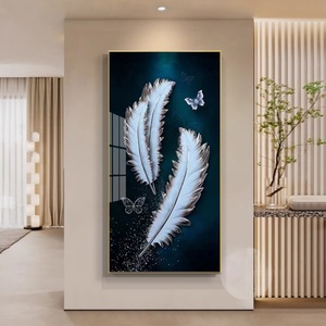 Exquisita Pintura en Porcelana de Cristal - una Obra Maestra para la Decoración de tu Pared, Cuadro Colgante con Luces LED de Estrellas - Product Image 3