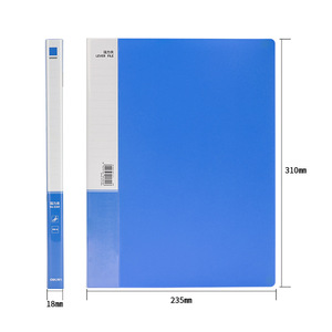 A4 <b>Folder</b> 5301 <b>Plastic</b> Lever File Blue Opaque Insert Pocket Storage Organizer - Product Image 1