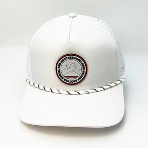 Club Company Customized Sports <b>Waterproof</b> 5 Panel Baseball Cap Hydro Breathable Rope Golf <b>Hats</b> with Rubber/PVC Logo Gorras - Product Image 2