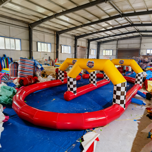 Casa Inflable Personalizada con <span class=keywords><strong>Pista</strong></span> de Carreras y Túnel para 6 Niños, Juego de PVC Impermeable para Interiores/Exteriores con Fácil Instalación - Product Image 2