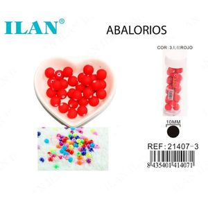 ILAN Abalorios Perline rotonde rosse da 10 mm per la creazione di gioielli - Product Image 1