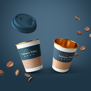 Feuille d'or personnalisée jetable papel café tasse à café isolation simple <span class=keywords><strong>triple</strong></span> double paroi biodégradable gobelets en papier recyclé - Product Image 4