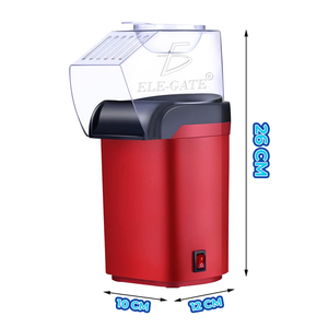 เครื่องทำป๊อปคอร์นแบบลมร้อน Ele-Gate 1200W สีแดง เครื่องทำป๊อปคอร์น อุปกรณ์ครัว - Product Image 1