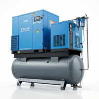 Compresseur d'Air Rotatif Neuf de 10 Ch à Faible Bruit, Alimentation Directe 380V CA Monophasée, Utilisé pour Mines de Pétrole et Gaz, Composant Moteur de Refroidissement