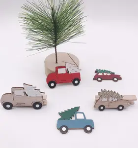 2023 New Christmas Gift Wood Car Decoration Christmas Decoration Supplier