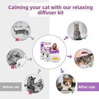 Recharge de phéromones en gros 48 ml pour diffuseur, longue durée 30 jours, soulagement du stress, usage domestique pour la réduction de l'anxiété chez les chiens et les chats, kit diffuseur apaisant