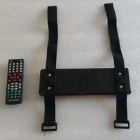 Ecran de voiture led rouge, 20x12V, 8x48 pixels, p4,75 mm, lanière en nylon, à monter sur le pare-soleil du véhicule