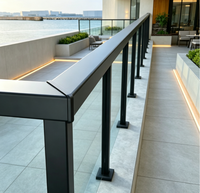 Profilé en aluminium pour verre, sans cadre, moderne, facile à installer, résistant à la rouille, pour balcon, appartement, escalier extérieur