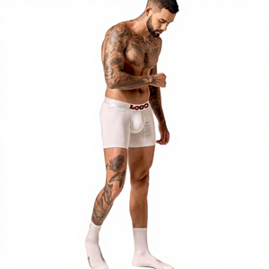 Caleçons Boxers Tricotés Mi-Hauts Personnalisables avec Logo, en Modal et Spandex Respirant, Anti-Bactériens pour Hommes, Idéaux pour la Gym et le Quotidien - Product Image 4