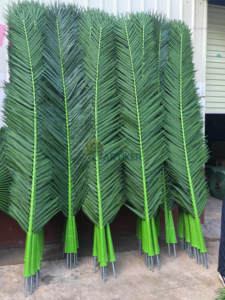 Bán Buôn Trong Nhà & Ngoài Trời Cây Dừa Chi Nhánh Nhân Tạo Cây Cọ Lá Màu Xanh Lá Cây Cỏ Nhựa Vải Trang Trí UV Chứng Nhận - Product Image 2