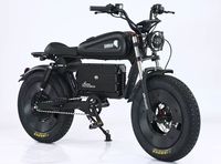 Vélo Électrique Tout-Terrain Haute Vitesse 3000W Sans Balais avec Pneus Larges et Freins à Disque pour Adultes, Batterie Lithium 48V, Style Rétro Cafe Racer, Vélo Urbain