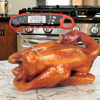 Thermomètre numérique pliable pour barbecue, haute précision, étanche, écran LCD rétroéclairé, sonde en acier inoxydable 304 pour viande et steak
