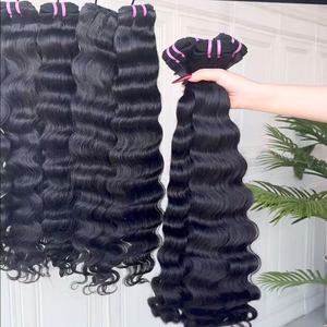 Cambodian <b>Body</b> <b>Wave</b> <b>Hair</b> Bundles Raw Virgin Human <b>Hair</b> Double Drawn Natural Black Wholesale Vendor - Product Image 2