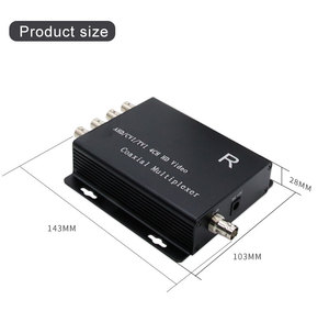 4-Channel Analog/AHD/TVI/CVI HD DC12V Metal Quadruplex Coaxial Video <strong>Multiplexer</strong> Balun 720P-1080P 100m BNC Head Monitor - Product Image 4
