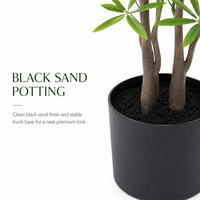 Arbre artificiel Schefflera hyper-réaliste en PE, 120 cm, ignifuge et résistant aux UV, pour Pâques et anniversaires, directement de l'usine, pour aménagement paysager domestique