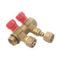 Collecteur de plomberie en laiton forgé, 10 pièces de 16mm pour tuyau multicouche