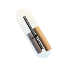 Truelle de construction en acier inoxydable auto-nivelante avec manche en bois confortable pour sols en époxy – Fourniture directe usine