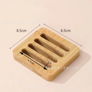Posavasos de madera para taza de té, tapete redondo de bambú con aislamiento térmico para juego de té chino, platillo de té Kung Fu, uso doméstico en el escritorio - Product Image 4