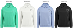 2023 Herfst/Winter Nieuwe Love Hot Baksteen Hoodie Lange Mouw Capuchon Trui Korte Trui Jas Populair Voor Vrouwen - Product Image 5