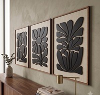 Peinture à l'huile abstraite moderne en plâtre blanc, peinte à la main, sur toile sculpturale 3D épaisse, art mural personnalisable, taille ajustable, style bohème argenté