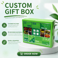 Boîte-cadeau de fruits emballage ondulé haut de gamme personnalisé carton corde levage ciel et terre couverture boîte impression personnalisée