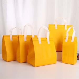 Bolsa de Picnic Ecológica Personalizable con Logotipo, Reciclable, Negra, Aislada, para Llevar Comida, Bolsa de Tela No Tejida para Sándwiches y Pan - Product Image 4