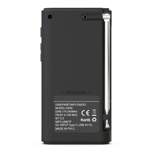 Radio-réveil numérique DAB avec écran couleur de 2 pouces, radio numérique portable USB mini alimentée par piles DAB/FM <span class=keywords><strong>Walkman</strong></span> - Product Image 5