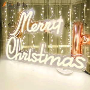 Fabricants Joyeux Noël enseigne au néon personnalisée mots de lumière au néon led panneau de signalisation suspendu panneau lumineux au néon décoration murale - Product Image 1