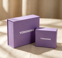 Boîte cadeau en carton rigide magnétique, écologique, faite à la main, avec logo personnalisé moderne et luxueux, pour bijoux de mariage et emballage cosmétique