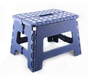 Orange <b>Plastic</b> Modern Folding <b>Stool</b> with Polka Dot Design Space-Saving Bathroom Seat for Apartment and School Use - Product Image 4