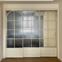 Pintu Geser Premium Interior Kaca Tempered Ganda Berlapis Isolasi Termal Anti Asap 5+ Tahun Kamar Tidur Hotel Kamar Mandi