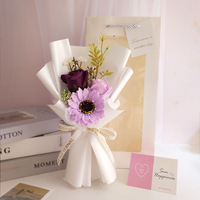 Cadeau pour la Saint-Valentin, bouquet de fleurs en savon artificielles pour la fête des mères, autres décorations de mariage